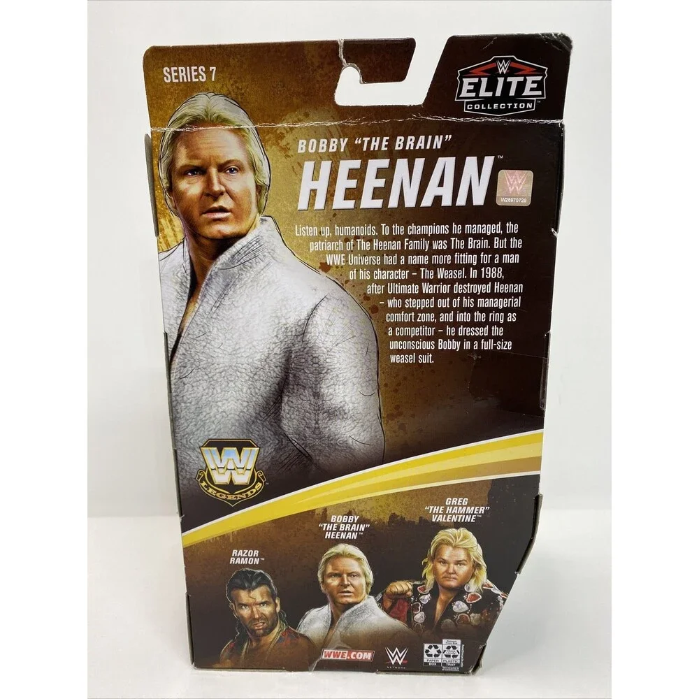 Mattel WWE Legends Elite Bobby The Brain Heenan “weasel suit” Damaged Box